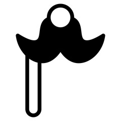 Sticker - fake mustache dualtone