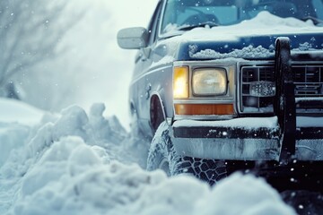 Poster - Snowy Day Truck Parking