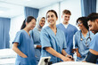 © Jacob Lund - Healthcare students checking blood pressure in medical training