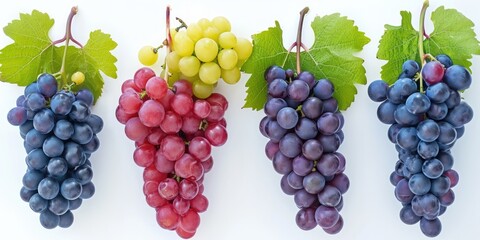 Poster - A bunch of grapes hanging from a vine, perfect for wine enthusiasts or agriculture-themed projects
