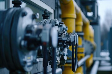 Poster - A cluster of pipes placed closely together. Ideal for industrial and construction-themed projects
