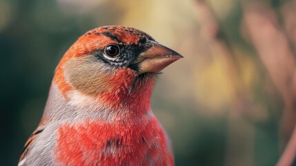 Poster - A close-up view of a bird with a blurry background. This image can be used to add a natural touch to any project