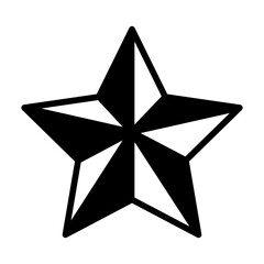 Wall Mural - Star solid glyph icon