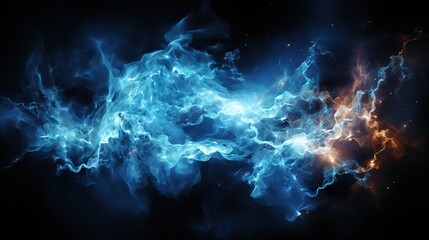 abstract blue energy with dynamic light effects on dark background