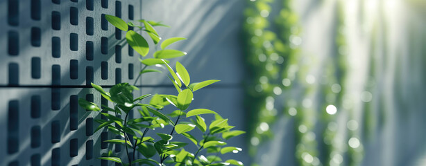 Poster - Fresh Foliage and Wall