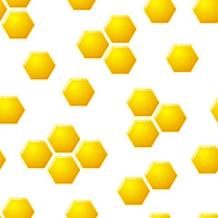 Wall Mural - Honeycomb vector seamless pattern. Best for textile, print, wrapping paper, package and your design.