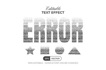 Canvas Print - Error Text Effect Photocopy Style. Editable Text Effect.
