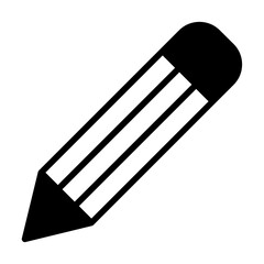 Sticker - Pencil solid glyph icon