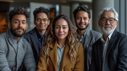 portrait group of different ethnicity diversity people in team office. equality concept.