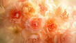 © Jirawatfoto - Capture the intricate beauty of peonies in the enchanting Peach Fuzz, the color of the year 2024, through a close-up macro lens.