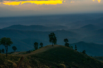 sunrise in the mountains