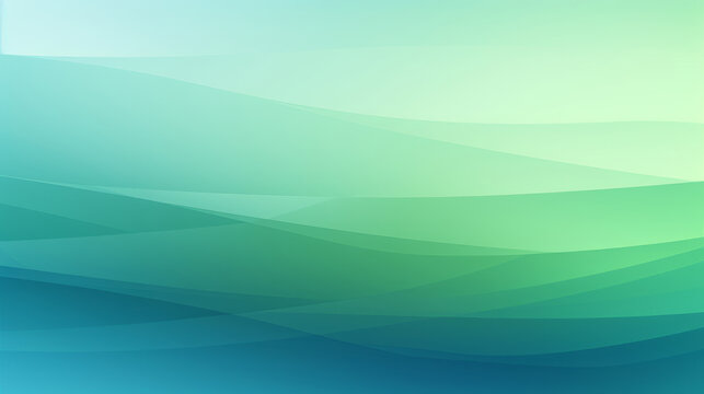 Background With Soft Blue Green Waves