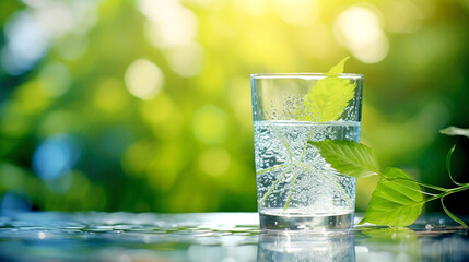 glass of water with lime
