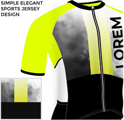 Wall Mural - black and yellow abstract cycling jersey design