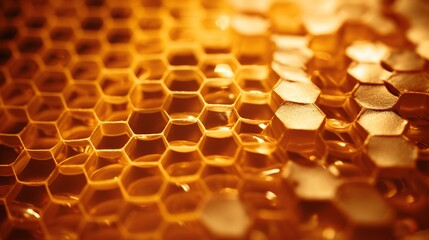 Wall Mural - Texture of a honeycomb.