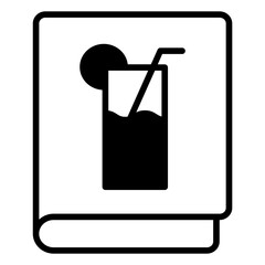 Sticker - Juice Book solid glyph icon