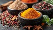 Food spice on a table in a bowl, product photo 