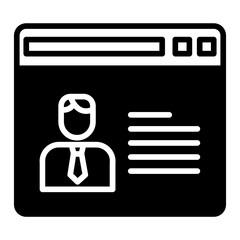 Sticker - Business Profile solid glyph icon