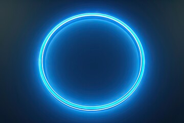 Wall Mural - Luminous cosmic portal. Enchanting visual of glowing blue circular effect creating captivating and futuristic design perfect for science and technology themed concepts