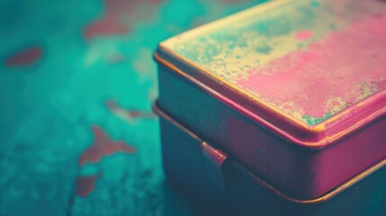 Fototapete - A close up of two metal boxes sitting on a table, AI