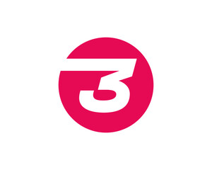 Poster - number 3 logo icon design template elements