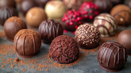 Wall Mural - Gourmet Chocolate Truffles Arrangement