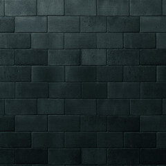 Wall Mural - black stone green brick wall