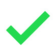 Green check mark icon.