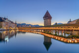 Fototapeta Most - Lucerne, Switzerland Over the Reuss River