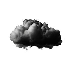 Wall Mural - black cloud cutout on white background