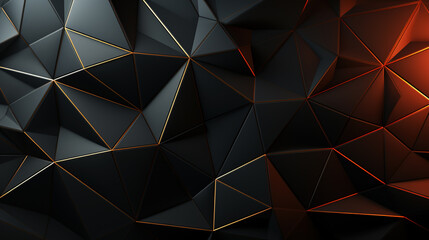 Wall Mural - abstract polygonal space low poly dark background with connecting dots and lines.