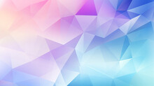 Watercolor-style Polygon Background In Light Rainbow Colors