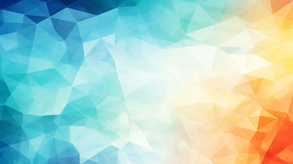 Wall Mural - Watercolor-style polygon background in light rainbow colors