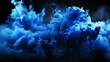 Abstract backdrop with stains of blue incense smoke