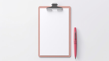 pin note, a checklist, electric white background, minimalist created with Generative Ai