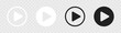 Set of play buttons icons. Play buttons. Video audio player button vector illustration.