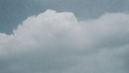 Wall Mural - Minimalist Cloud Background with rain droplets on the window glass