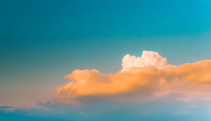Wall Mural - Minimalist Cloud Background on the sky at sunset in summer