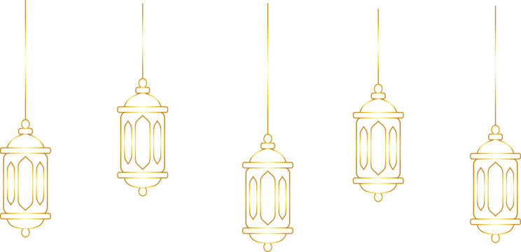  lantern line art islamic decoration