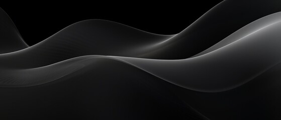Dynamic waves: abstract anthracite net grid texture on black background - web design concept