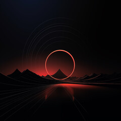 Sticker - neon color abstract lines background,created with generative ai tecnology.