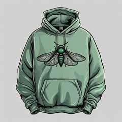 Wall Mural - Green Sweatshirt with Hood