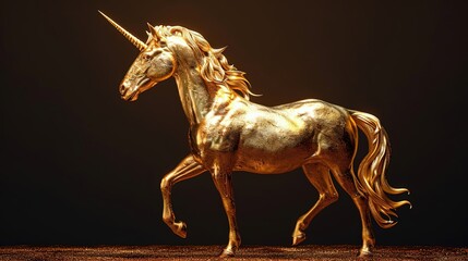 Sticker - Golden Statue Unicorn