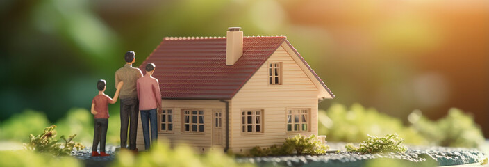 Wall Mural - model of house model and miniature