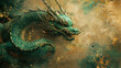 Green dragon, symbol of 2024 year 