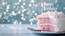 Magical grating birthday card with sparkly cake   heartfelt text for special celebration.
