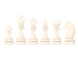 © Alfmaler - Chess pieces set white color vector illustration isolated on white background