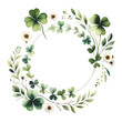 Lucky Charm Monogram Frame - St. Patrick’s Day Watercolor PNG
