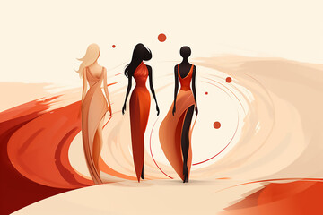 Wall Mural - Happy Women's Day illustration