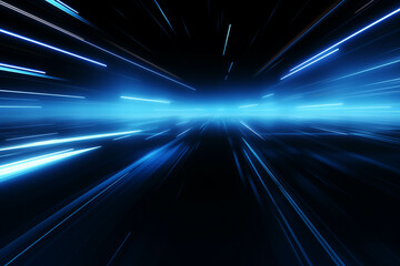 Wall Mural - Blue light effect glows in the dark.